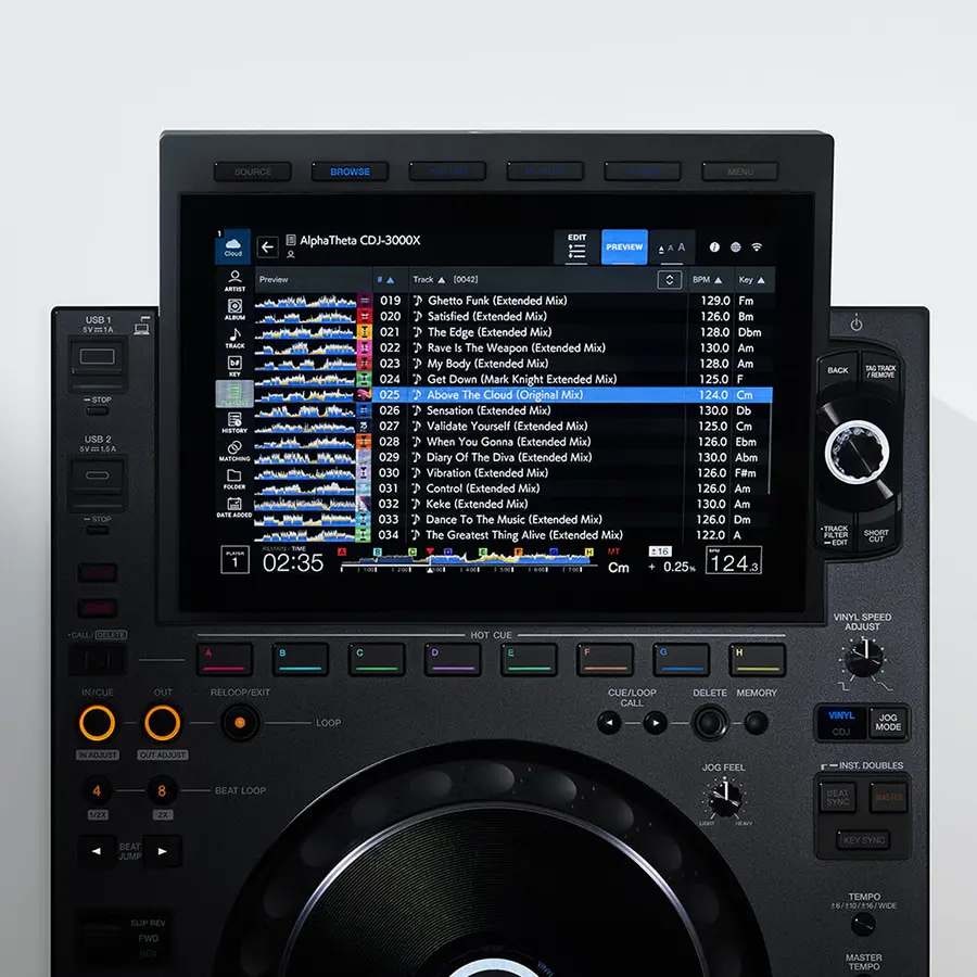 CDJ-3000X – spillelistefunksjoner